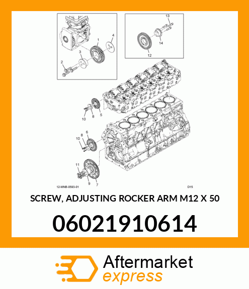 Spare part 06021910614 + SCREW, ADJUSTING ROCKER ARM M12 X 50