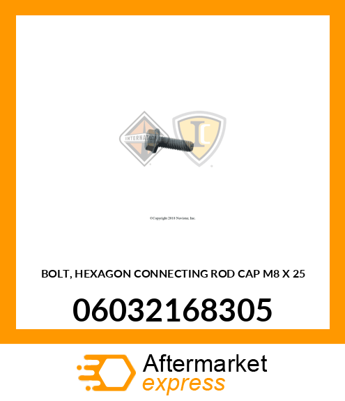 BOLT, HEXAGON CONNECTING ROD CAP M8 X 25 06032168305