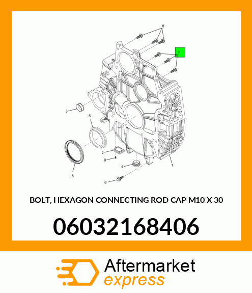 BOLT, HEXAGON CONNECTING ROD CAP M10 X 30 06032168406