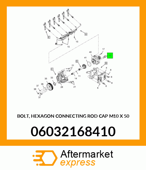 BOLT, HEXAGON CONNECTING ROD CAP M10 X 50 06032168410