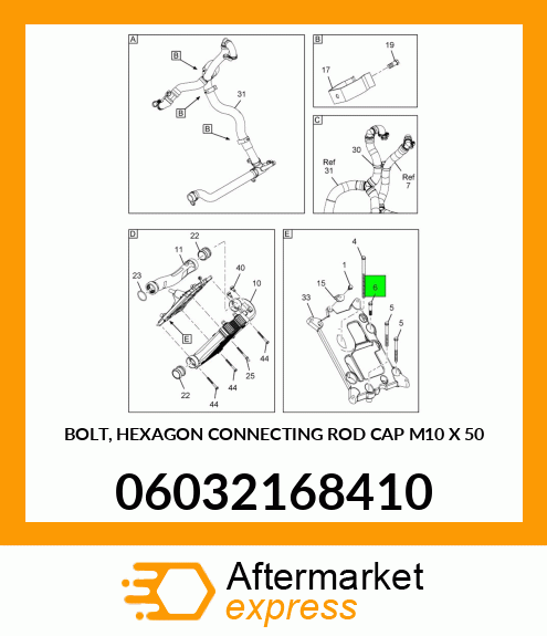 BOLT, HEXAGON CONNECTING ROD CAP M10 X 50 06032168410