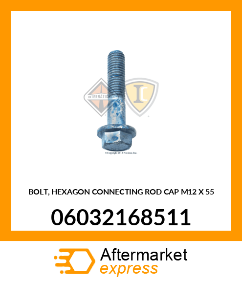 BOLT, HEXAGON CONNECTING ROD CAP M12 X 55 06032168511