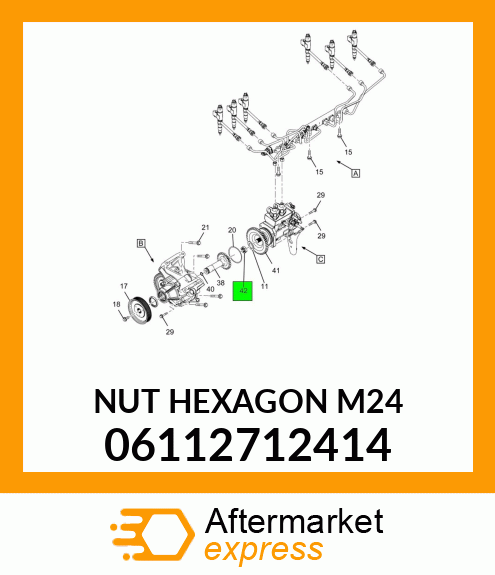 NUT HEXAGON M24 06112712414
