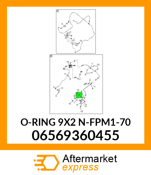 Spare part 06569360455 + O-RING 9X2 N-FPM1-70