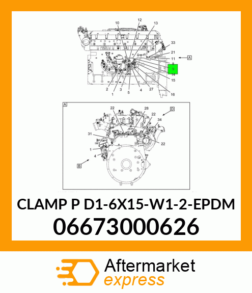CLAMP P D1-6X15-W1-2-EPDM 06673000626