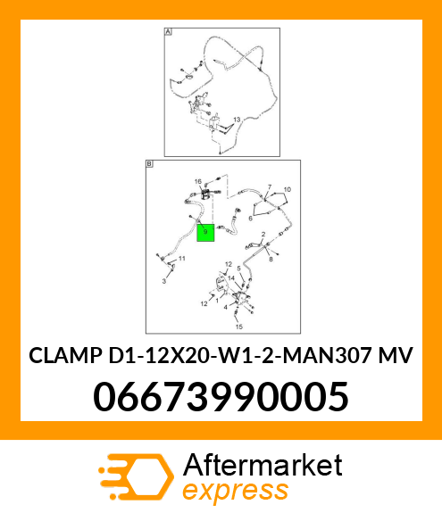CLAMP D1-12X20-W1-2-MAN307 MV 06673990005
