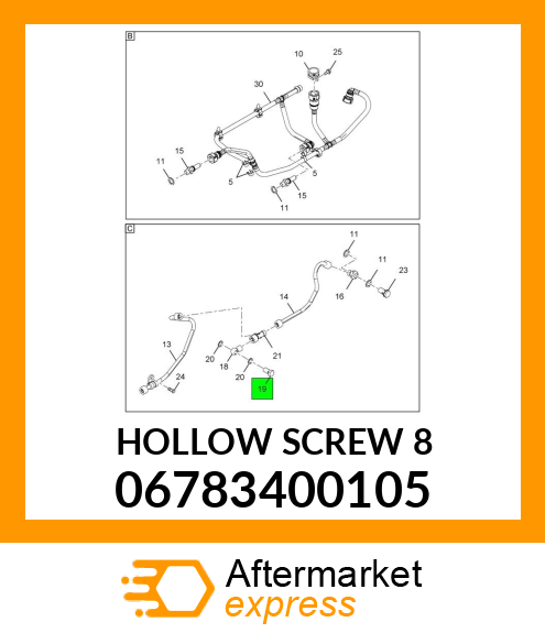 Spare part 06783400105 + HOLLOW SCREW 8