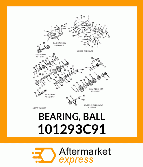 Spare part 101293C91 + BEARING, BALL