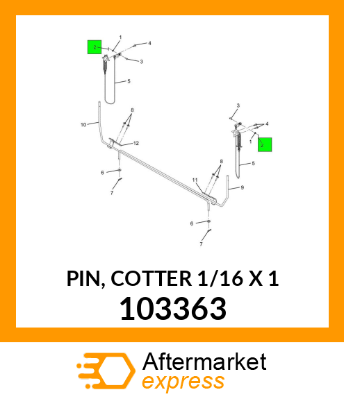 PIN, COTTER 1/16" X 1" 103363