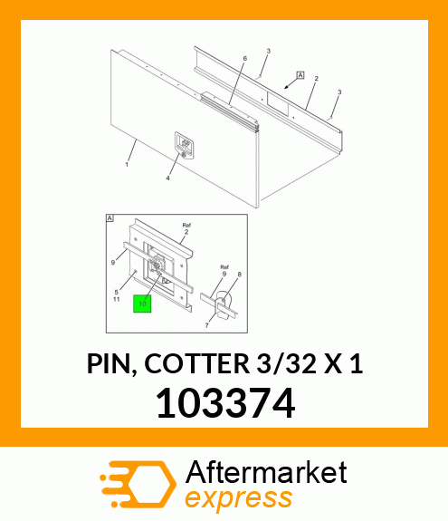 PIN, COTTER 3/32" X 1" 103374