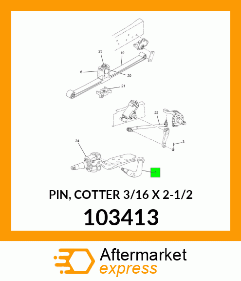 PIN, COTTER 3/16" X 2-1/2" 103413