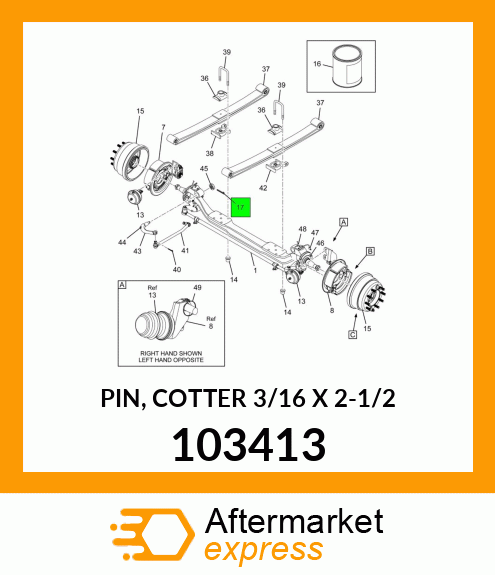 PIN, COTTER 3/16" X 2-1/2" 103413