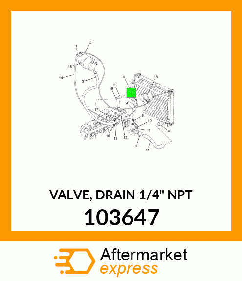 VALVE, DRAIN 1/4" NPT 103647