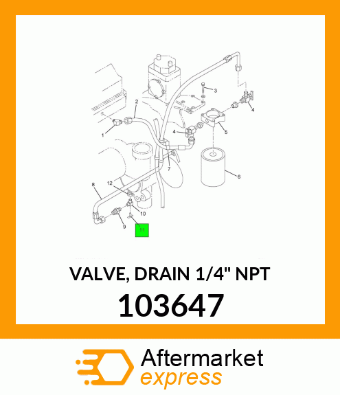 VALVE, DRAIN 1/4" NPT 103647