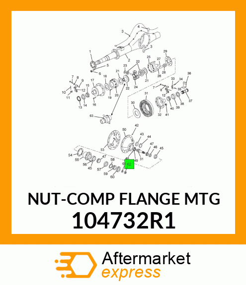 NUT-COMP FLANGE MTG 104732R1