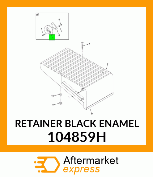 RETAINER BLACK ENAMEL 104859H