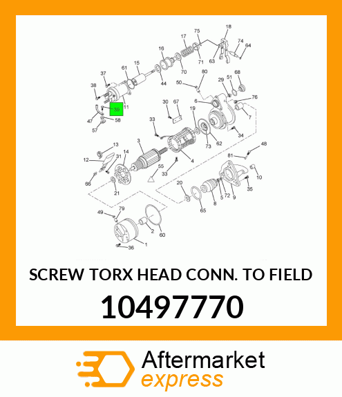 SCREW TORX HEAD CONN. TO FIELD 10497770