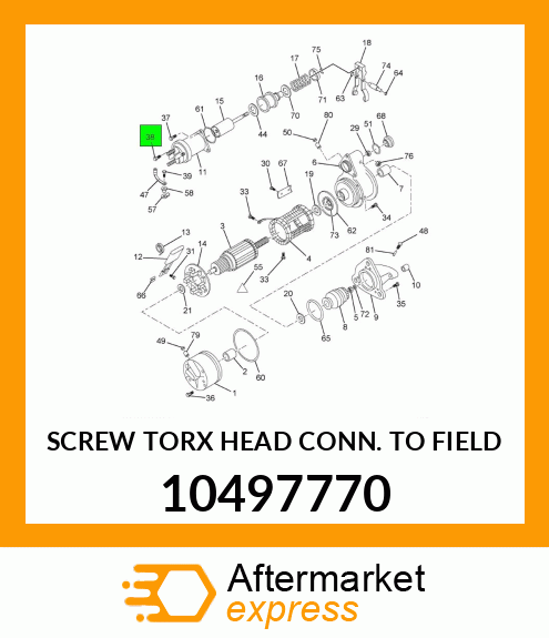 SCREW TORX HEAD CONN. TO FIELD 10497770