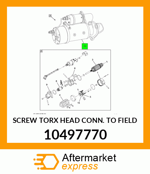 SCREW TORX HEAD CONN. TO FIELD 10497770