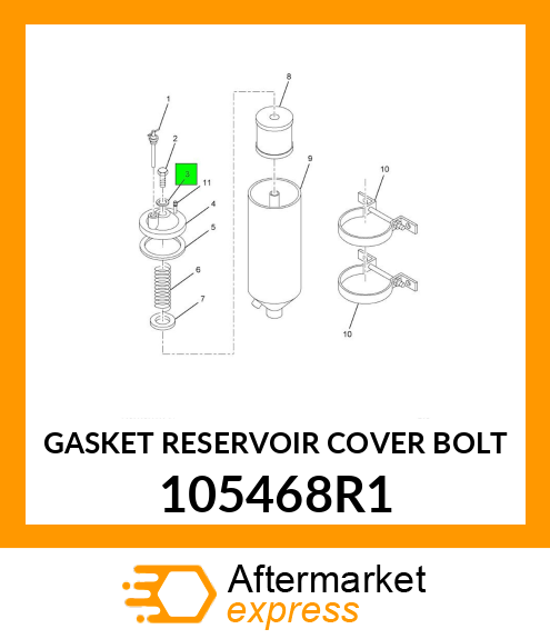 GASKET RESERVOIR COVER BOLT 105468R1