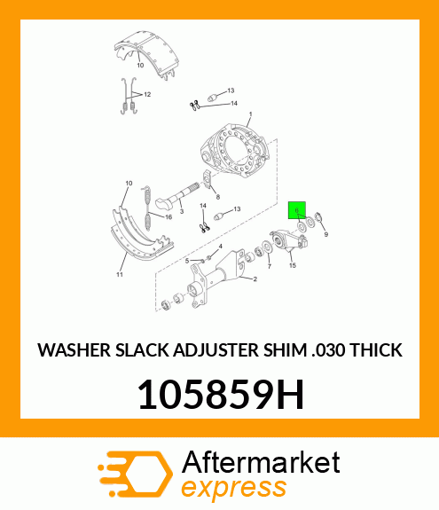 WASHER SLACK ADJUSTER SHIM .030 THICK 105859H