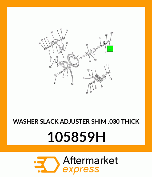 WASHER SLACK ADJUSTER SHIM .030 THICK 105859H