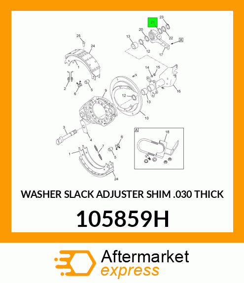 WASHER SLACK ADJUSTER SHIM .030 THICK 105859H