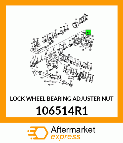 LOCK WHEEL BEARING ADJUSTER NUT 106514R1