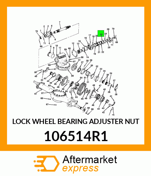 LOCK WHEEL BEARING ADJUSTER NUT 106514R1