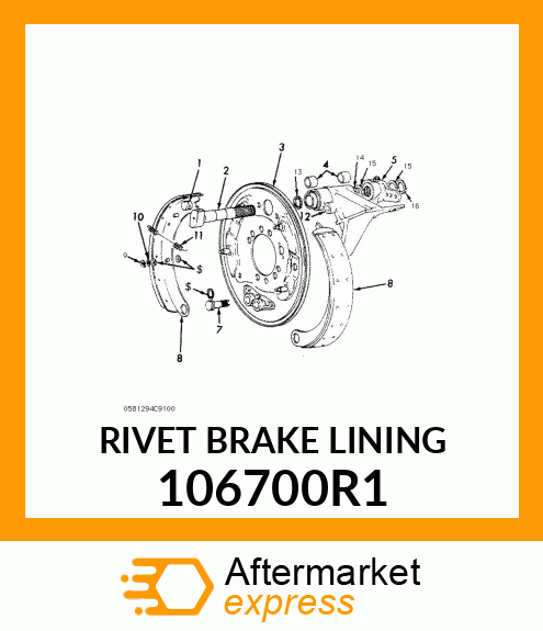 RIVET BRAKE LINING 106700R1