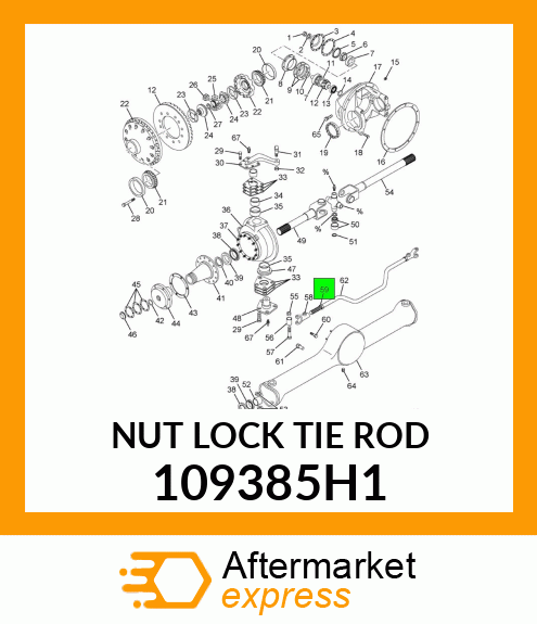 NUT LOCK TIE ROD 109385H1