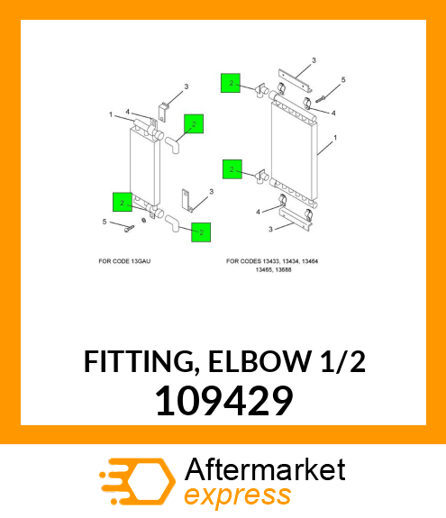 FITTING, ELBOW 1/2" 109429