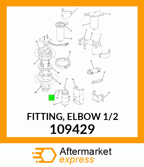 FITTING, ELBOW 1/2" 109429