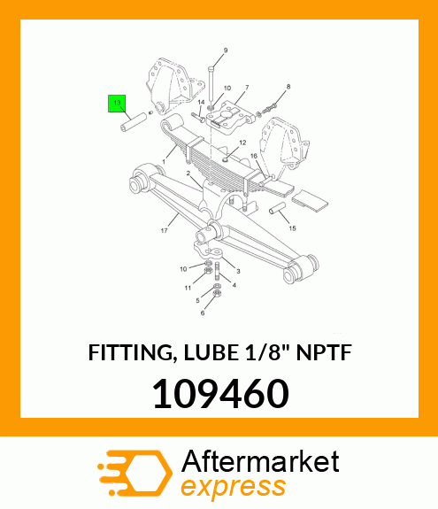 FITTING, LUBE 1/8" NPTF 109460