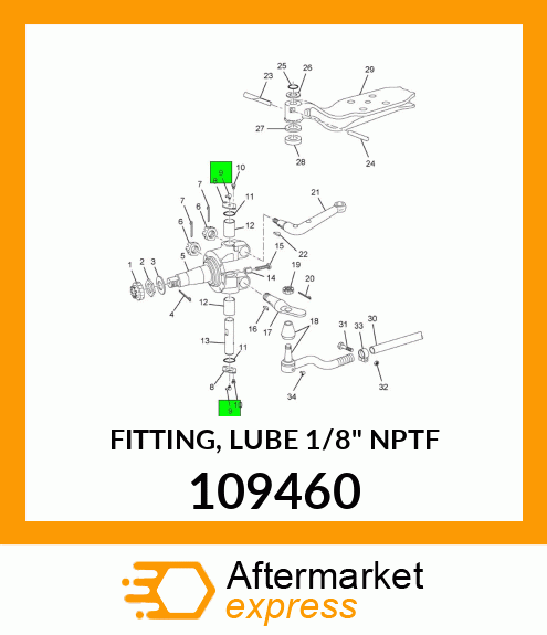 FITTING, LUBE 1/8" NPTF 109460