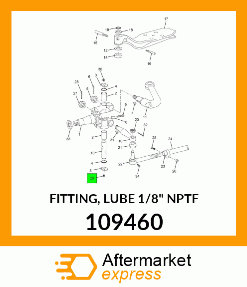 FITTING, LUBE 1/8" NPTF 109460