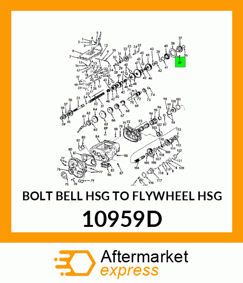 BOLT BELL HSG TO FLYWHEEL HSG 10959D