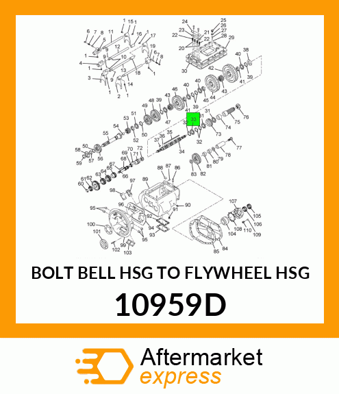 BOLT BELL HSG TO FLYWHEEL HSG 10959D