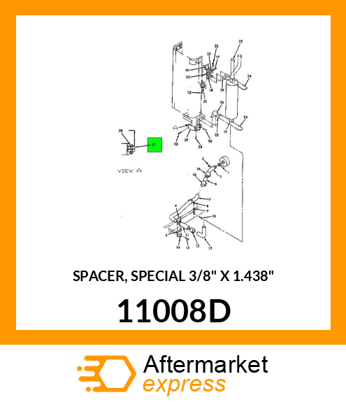 SPACER, SPECIAL 3/8" X 1.438" 11008D