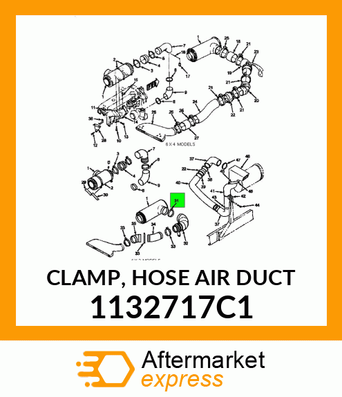 CLAMP, HOSE AIR DUCT 1132717C1