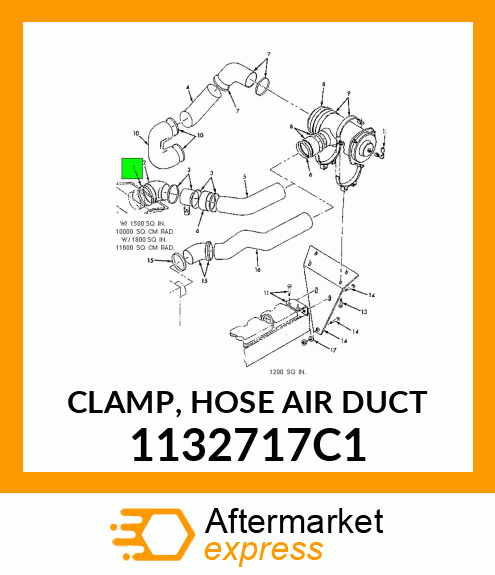 CLAMP, HOSE AIR DUCT 1132717C1