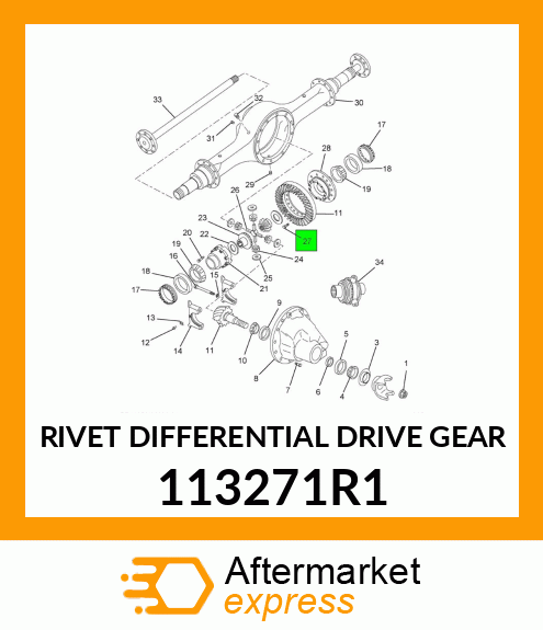 RIVET DIFFERENTIAL DRIVE GEAR 113271R1