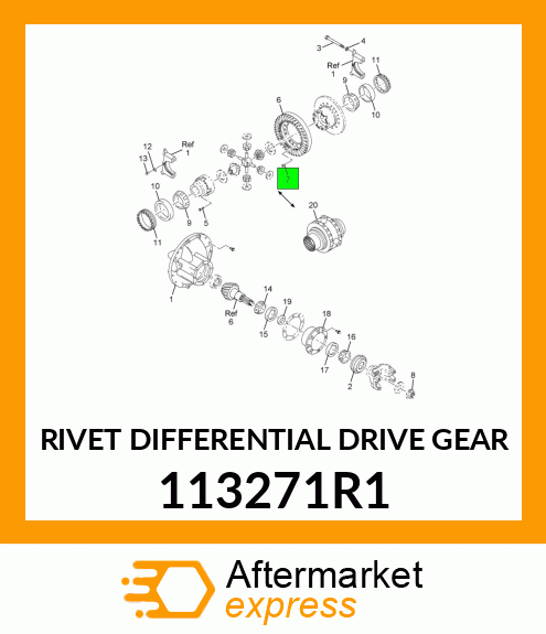 RIVET DIFFERENTIAL DRIVE GEAR 113271R1