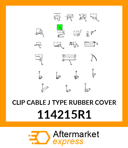 CLIP CABLE J TYPE RUBBER COVER 114215R1