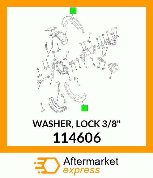 WASHER, LOCK 3/8" 114606