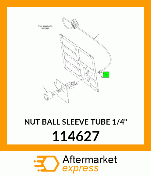 NUT BALL SLEEVE TUBE 1/4" 114627