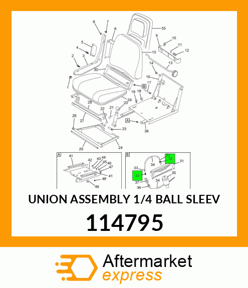 UNION ASSEMBLY 1/4 BALL SLEEV 114795