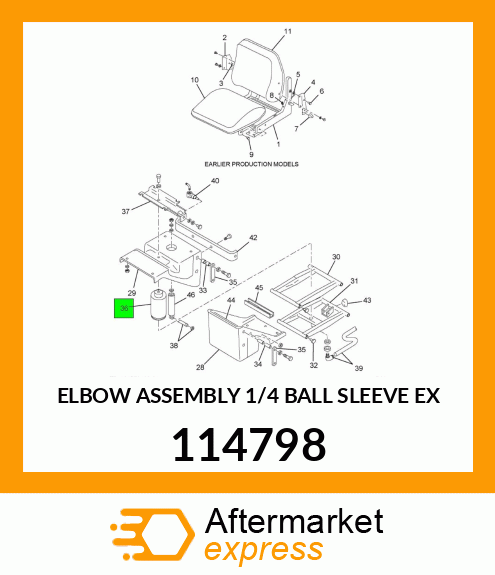 ELBOW ASSEMBLY 1/4 BALL SLEEVE EX 114798