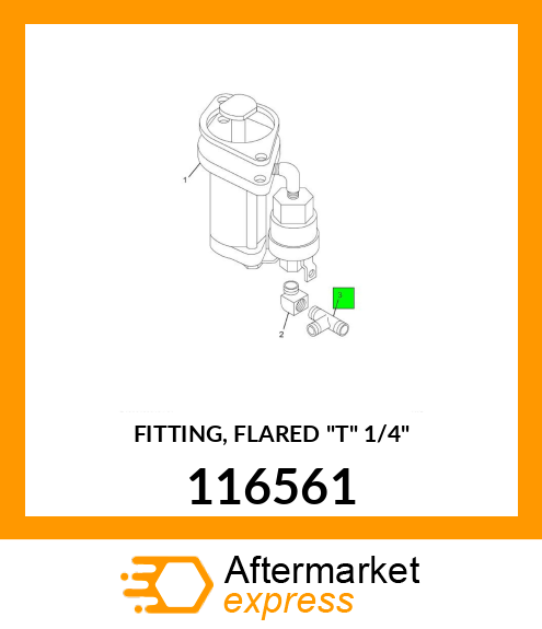 FITTING, FLARED "T" 1/4" 116561