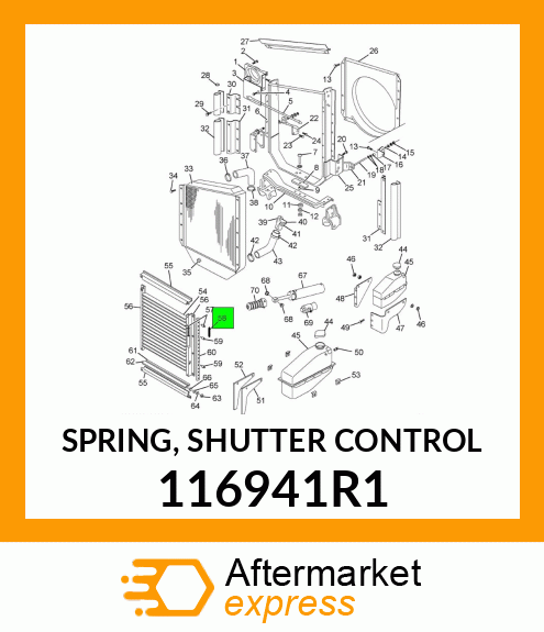 SPRING, SHUTTER CONTROL 116941R1